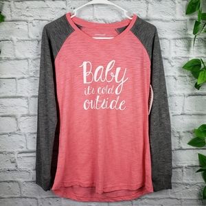 Baby its Cold Outside Boxercraft  PJ Lounge Top